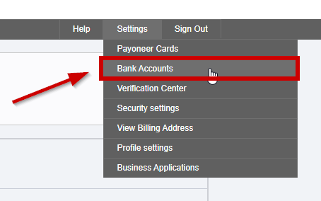 Add bank account