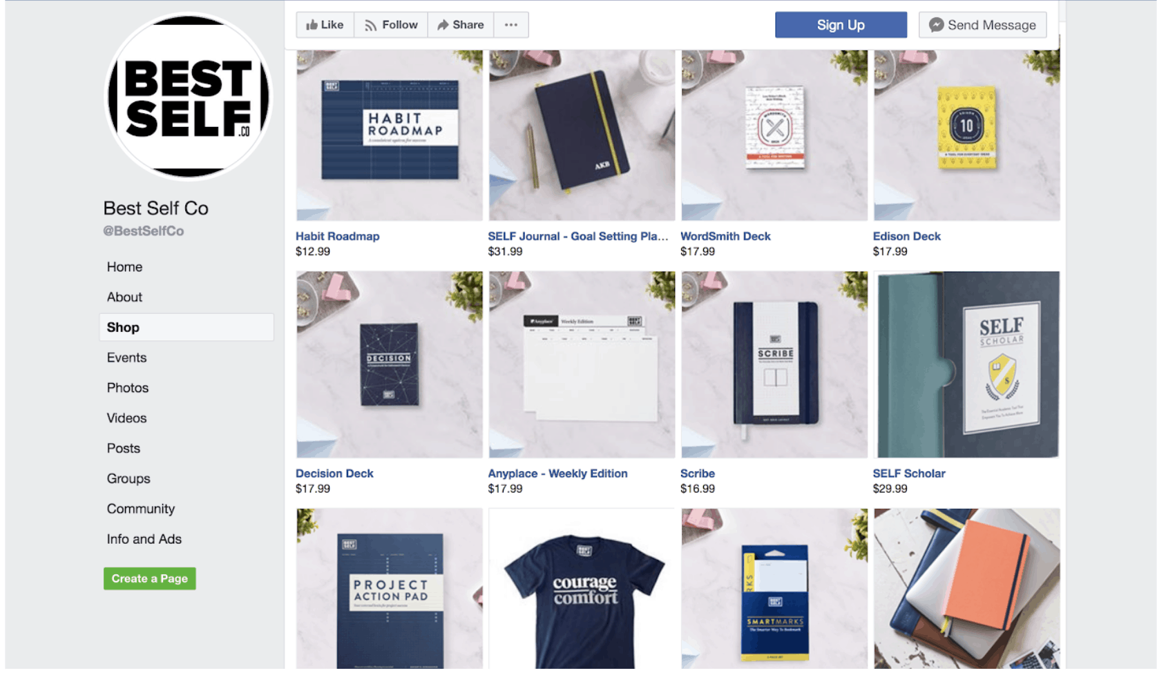 Facebook Store page examples 3