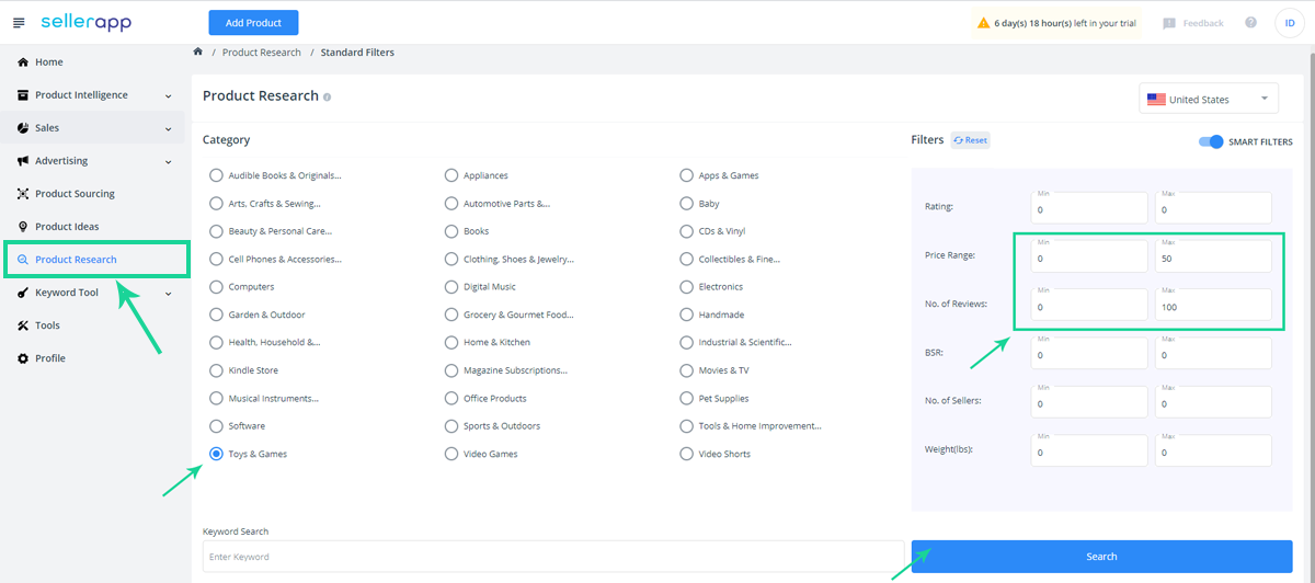Seller App Product Research